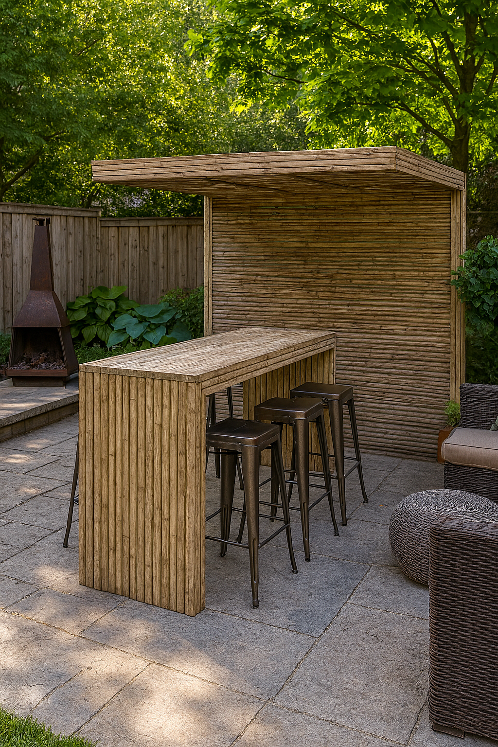 Samaki Bamboo Screen Panels - Curving