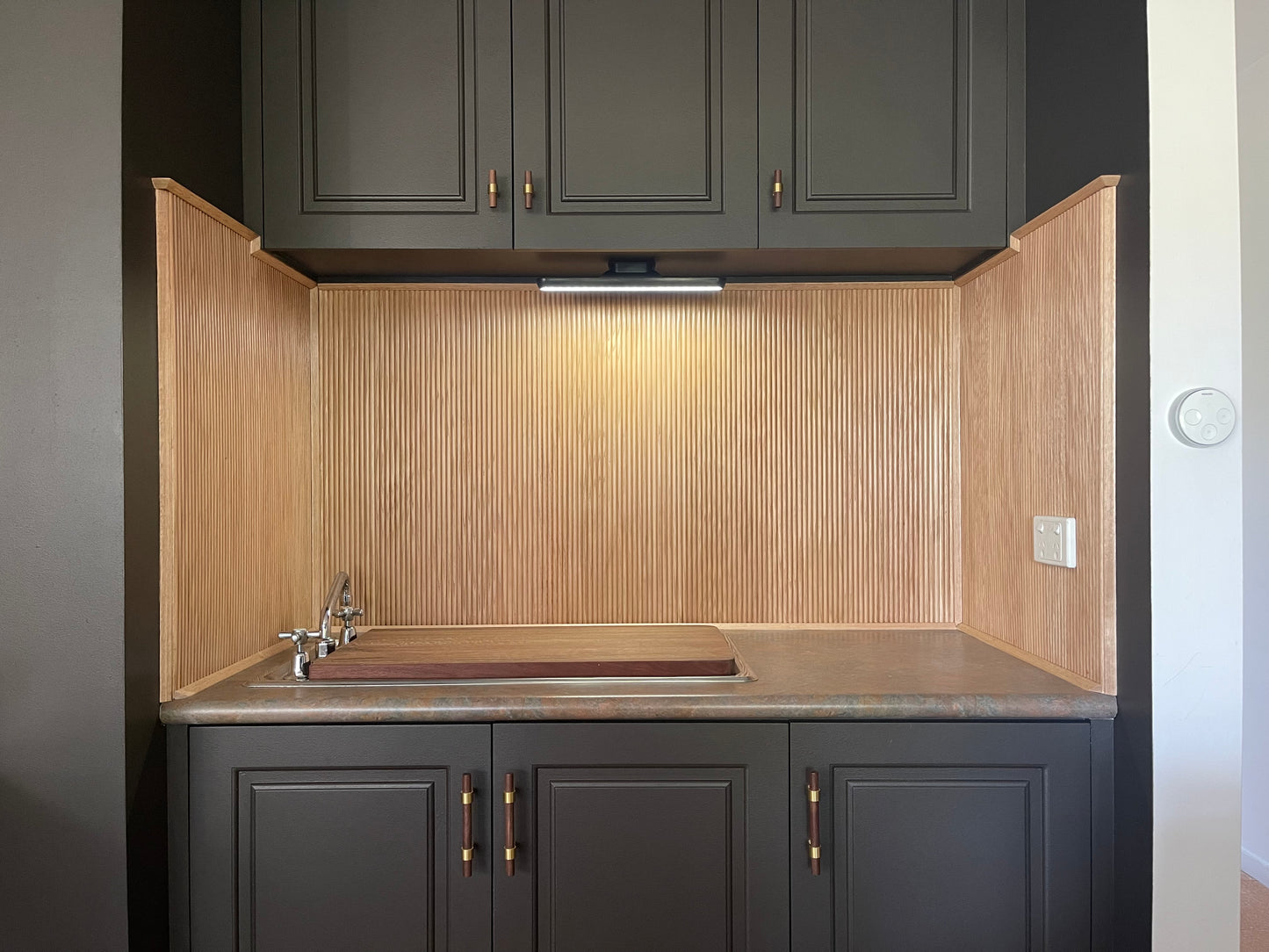 Ribbed Light Oak Timber Ply Panels