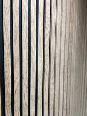 Slatted Feature Wall Panels - Flat or Curve Walls - Timber Veneer