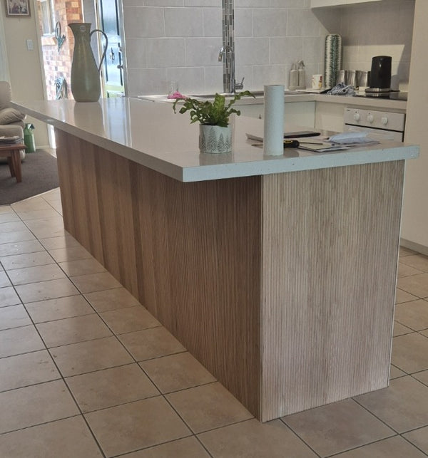 Ribbed Light Oak Timber Ply Panels | Eco Greenhaus