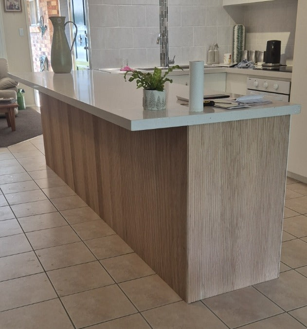 Ribbed Light Oak Timber Ply Panels