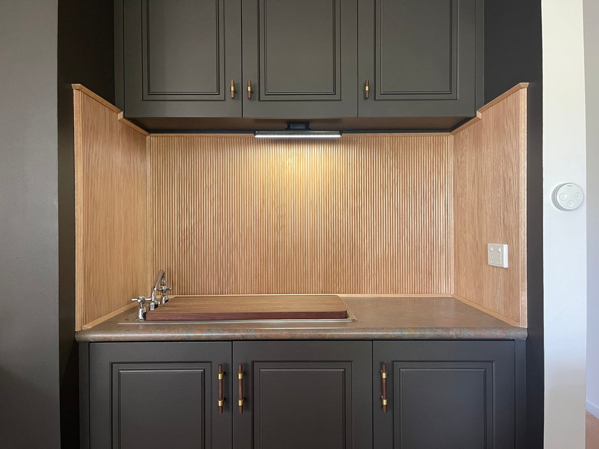 Ribbed Light Oak Timber Ply Panels