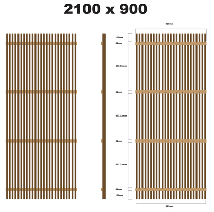 Yellow Balau Batten Screens - Raw Finish