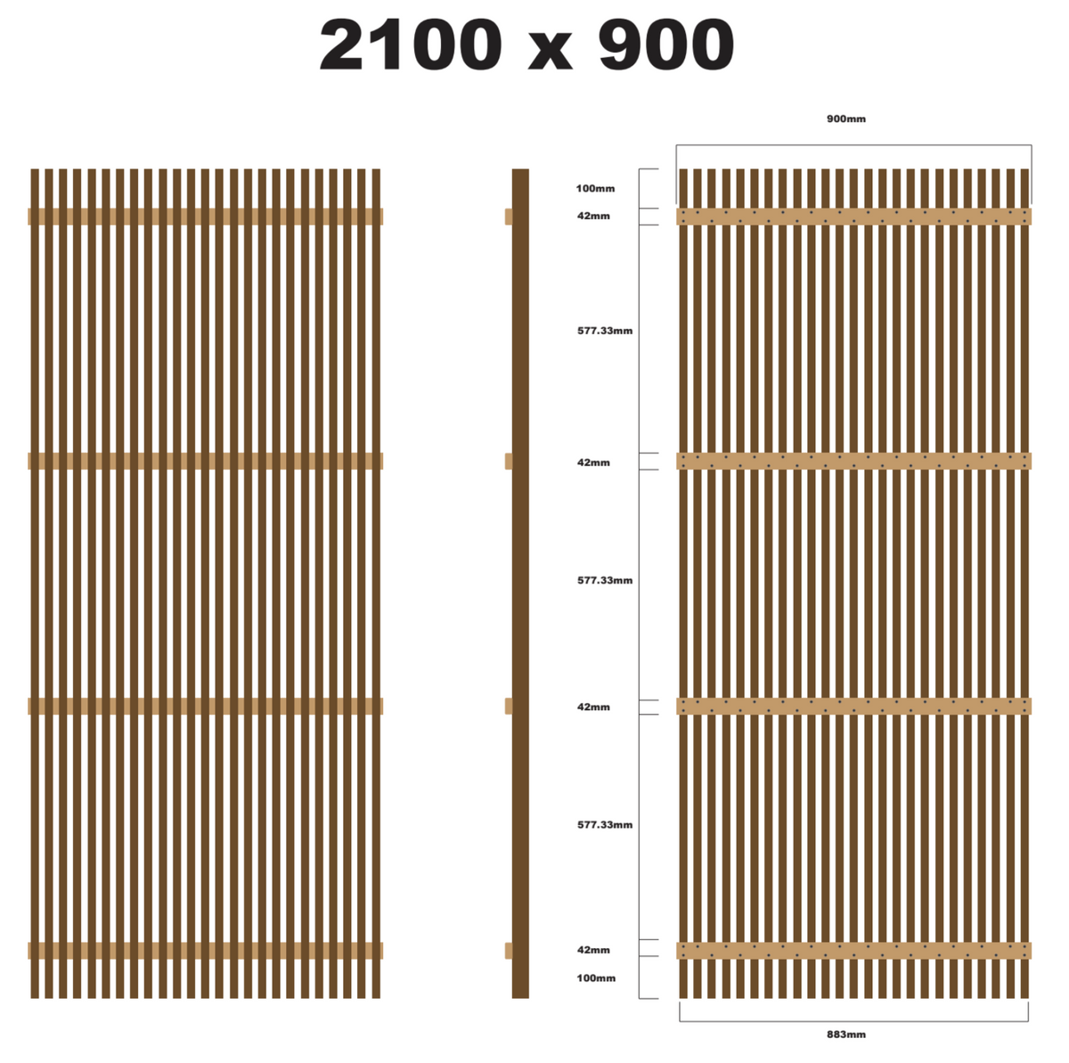 Merbau Batten Screens - Oiled Finish
