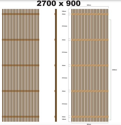 Yellow Balau Batten Screens - Raw Finish
