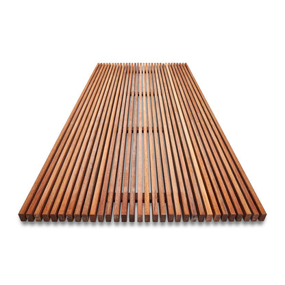 Merbau 8mm Gap Pool Screens - Oiled Finish