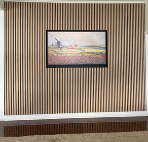 Acoustic Feature Wall Panels - Timber Veneer Slatted and Felt Backed